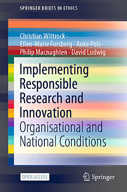 Couverture cartonnée Implementing Responsible Research and Innovation de Christian Wittrock, Ellen-Marie Forsberg, Auke Pols