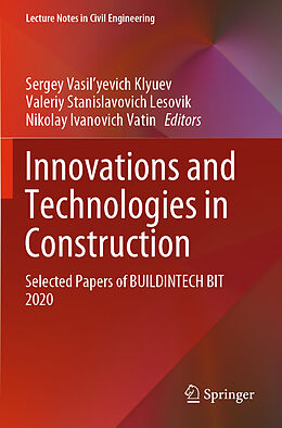 Couverture cartonnée Innovations and Technologies in Construction de 