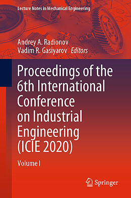 Couverture cartonnée Proceedings of the 6th International Conference on Industrial Engineering (ICIE 2020) de 