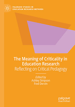 Couverture cartonnée The Meaning of Criticality in Education Research de 