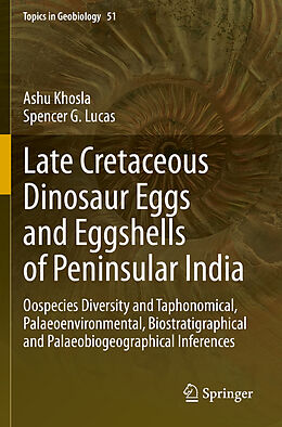 Couverture cartonnée Late Cretaceous Dinosaur Eggs and Eggshells of Peninsular India de Spencer G. Lucas, Ashu Khosla