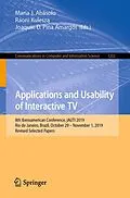 E-Book (pdf) Applications and Usability of Interactive TV von 