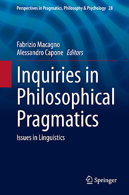 Livre Relié Inquiries in Philosophical Pragmatics de 