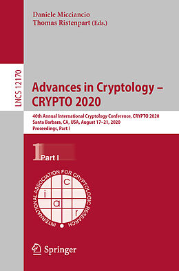 Couverture cartonnée Advances in Cryptology   CRYPTO 2020 de 
