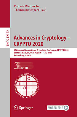 Couverture cartonnée Advances in Cryptology   CRYPTO 2020 de 