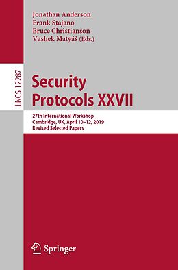E-Book (pdf) Security Protocols XXVII von 