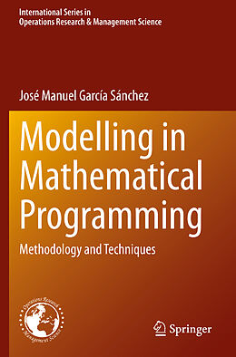 Couverture cartonnée Modelling in Mathematical Programming de José Manuel García Sánchez