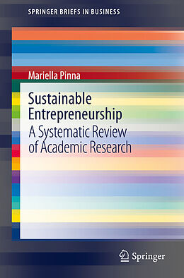 Couverture cartonnée Sustainable Entrepreneurship de Mariella Pinna