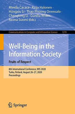 eBook (pdf) Well-Being in the Information Society. Fruits of Respect de 