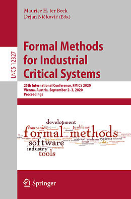 Kartonierter Einband Formal Methods for Industrial Critical Systems von 