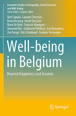 Couverture cartonnée Well-being in Belgium de Bart Capéau, Zoé Rongé, Erik Schokkaert