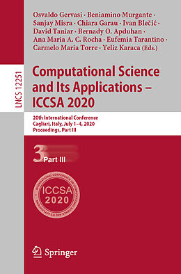 Kartonierter Einband Computational Science and Its Applications   ICCSA 2020 von 