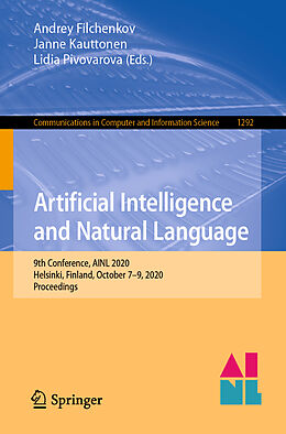 Couverture cartonnée Artificial Intelligence and Natural Language de 
