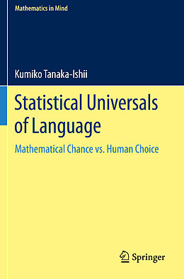 Kartonierter Einband Statistical Universals of Language von Kumiko Tanaka-Ishii