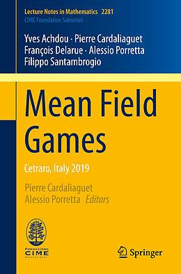 Couverture cartonnée Mean Field Games de Yves Achdou, Pierre Cardaliaguet, François Delarue