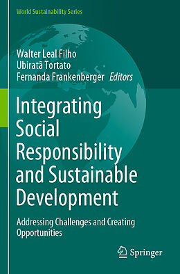 Couverture cartonnée Integrating Social Responsibility and Sustainable Development de 