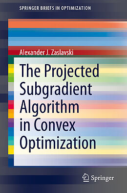 Kartonierter Einband The Projected Subgradient Algorithm in Convex Optimization von Alexander J. Zaslavski
