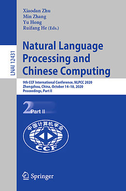 Couverture cartonnée Natural Language Processing and Chinese Computing de 