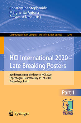 Kartonierter Einband HCI International 2020   Late Breaking Posters von 