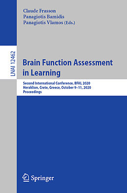 Couverture cartonnée Brain Function Assessment in Learning de 