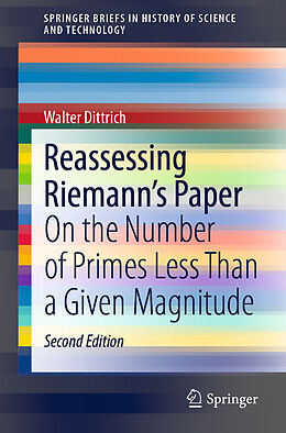 Couverture cartonnée Reassessing Riemann's Paper de Walter Dittrich