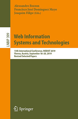 Couverture cartonnée Web Information Systems and Technologies de 