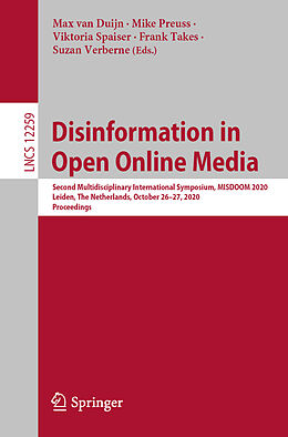 Kartonierter Einband Disinformation in Open Online Media von 