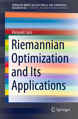 Couverture cartonnée Riemannian Optimization and Its Applications de Hiroyuki Sato