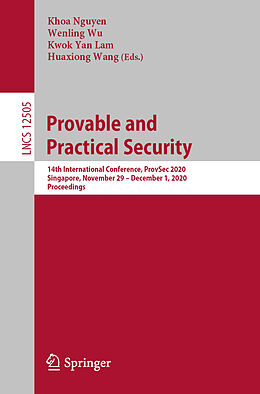 Kartonierter Einband Provable and Practical Security von 
