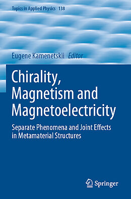 Couverture cartonnée Chirality, Magnetism and Magnetoelectricity de 