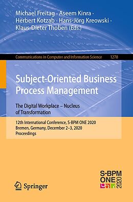 eBook (pdf) Subject-Oriented Business Process Management. The Digital Workplace - Nucleus of Transformation de 