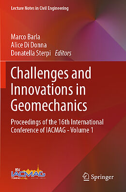 Couverture cartonnée Challenges and Innovations in Geomechanics de 