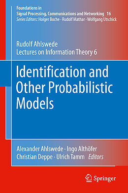 Livre Relié Identification and Other Probabilistic Models de Rudolf Ahlswede