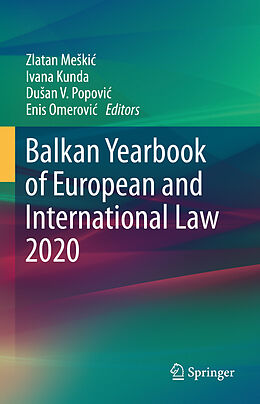 Livre Relié Balkan Yearbook of European and International Law 2020 de 