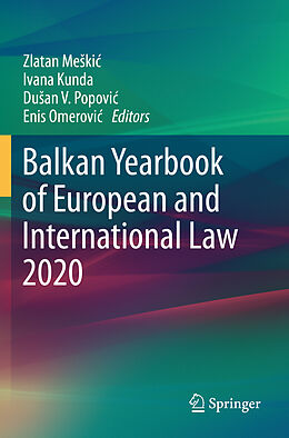 Couverture cartonnée Balkan Yearbook of European and International Law 2020 de 