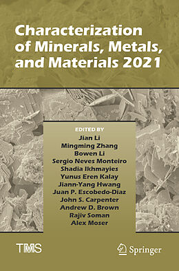 Couverture cartonnée Characterization of Minerals, Metals, and Materials 2021 de 