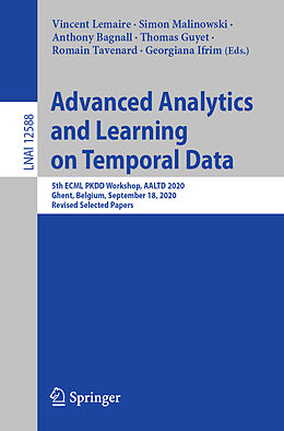 E-Book (pdf) Advanced Analytics and Learning on Temporal Data von 