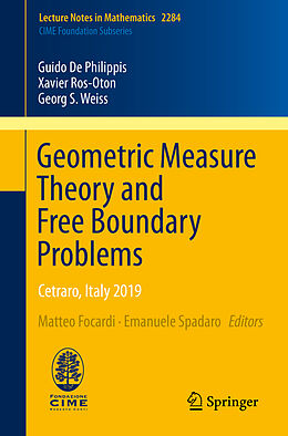 Couverture cartonnée Geometric Measure Theory and Free Boundary Problems de Guido De Philippis, Xavier Ros-Oton, Georg S. Weiss