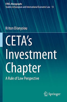 Kartonierter Einband CETA's Investment Chapter von Kriton Dionysiou