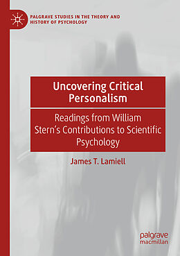 Couverture cartonnée Uncovering Critical Personalism de James T. Lamiell