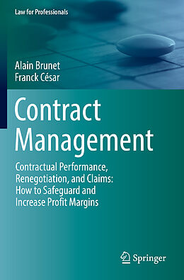 Couverture cartonnée Contract Management de Alain Brunet, Franck César