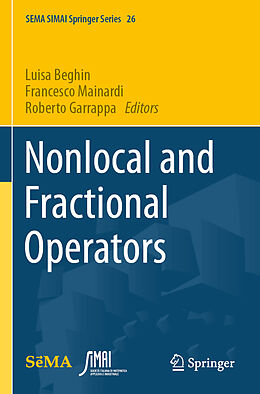 Couverture cartonnée Nonlocal and Fractional Operators de 