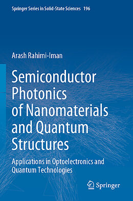 Couverture cartonnée Semiconductor Photonics of Nanomaterials and Quantum Structures de Arash Rahimi-Iman