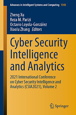 Couverture cartonnée Cyber Security Intelligence and Analytics de 