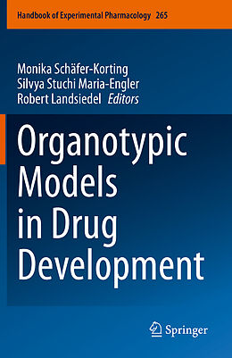 Couverture cartonnée Organotypic Models in Drug Development de 