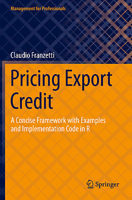 Kartonierter Einband Pricing Export Credit von Claudio Franzetti
