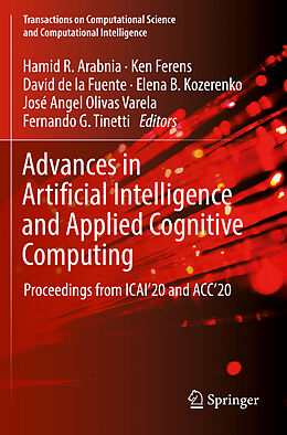 Couverture cartonnée Advances in Artificial Intelligence and Applied Cognitive Computing de 