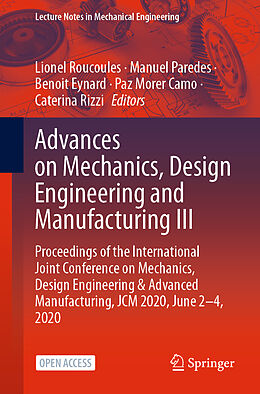 Couverture cartonnée Advances on Mechanics, Design Engineering and Manufacturing III de 