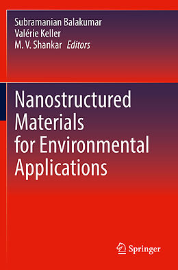 Couverture cartonnée Nanostructured Materials for Environmental Applications de 