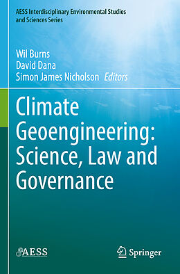 Couverture cartonnée Climate Geoengineering: Science, Law and Governance de 